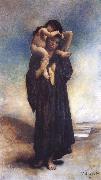 Leon Bonnat Peasant woman and her Child oil painting on canvas